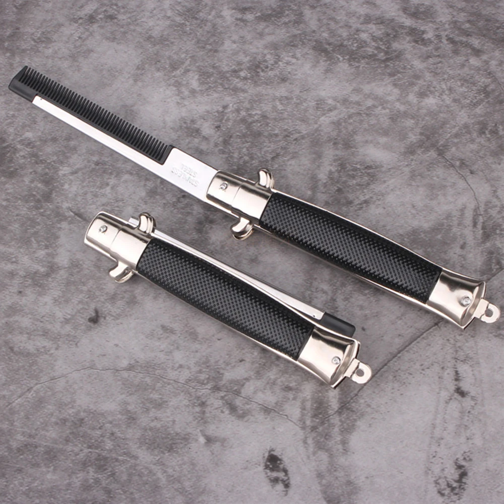 

1Pc Folding Spring Comb Mens Womens Beauty Handmade Folding Pocket Clip Hair Moustache Beard Comb For Barbershop Pet Modelling