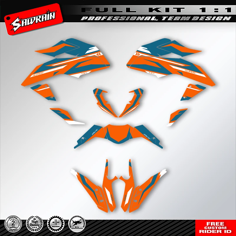 

Sawrain Motorcycle Graphics Backgrounds Decals Stickers Kit Number Name Custom For KTM DUKE 125 390 2017 2018 2019 2020 017