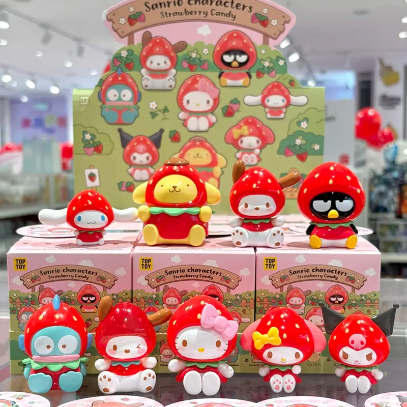 

Оригинальные коллекционные мини-шармы Sanrio Characters из серии Strawberry Candy: Cutebeads, Kuromi, Melody, Pochacco, Cinnamoroll, Hangyodon