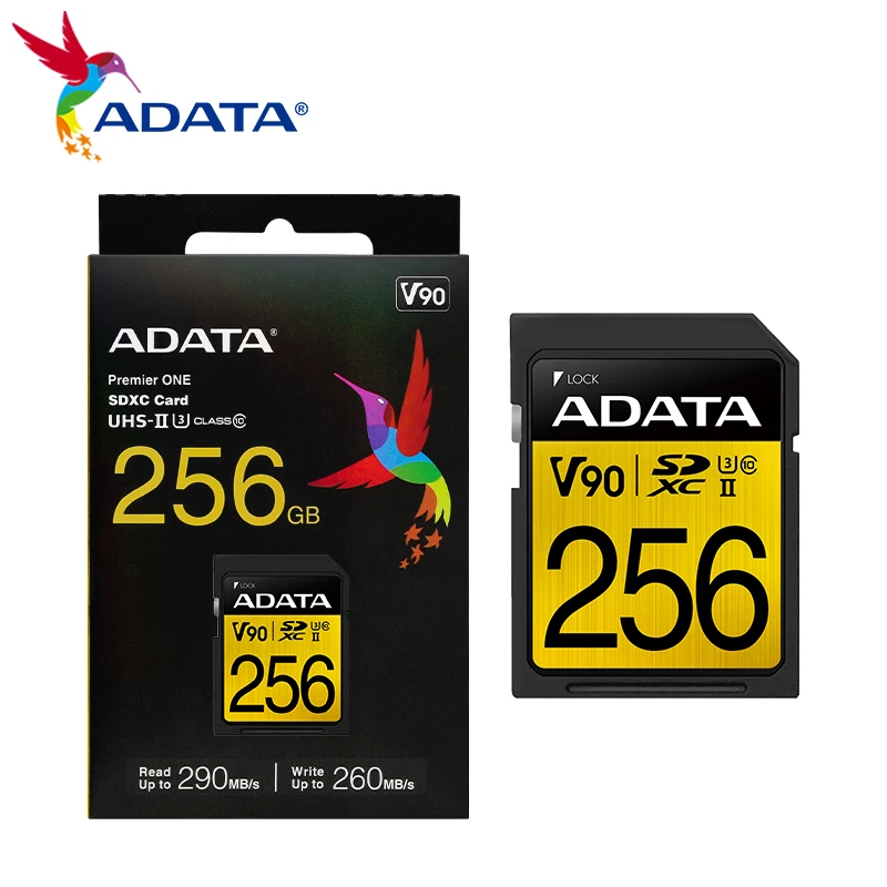 Imagem -06 - Cartão sd 100 Original 64gb 128gb Velocidade de Vídeo 256 Cartão sd Memória Flash Uhs-ii u3 4k 8k V90 Adata-v90