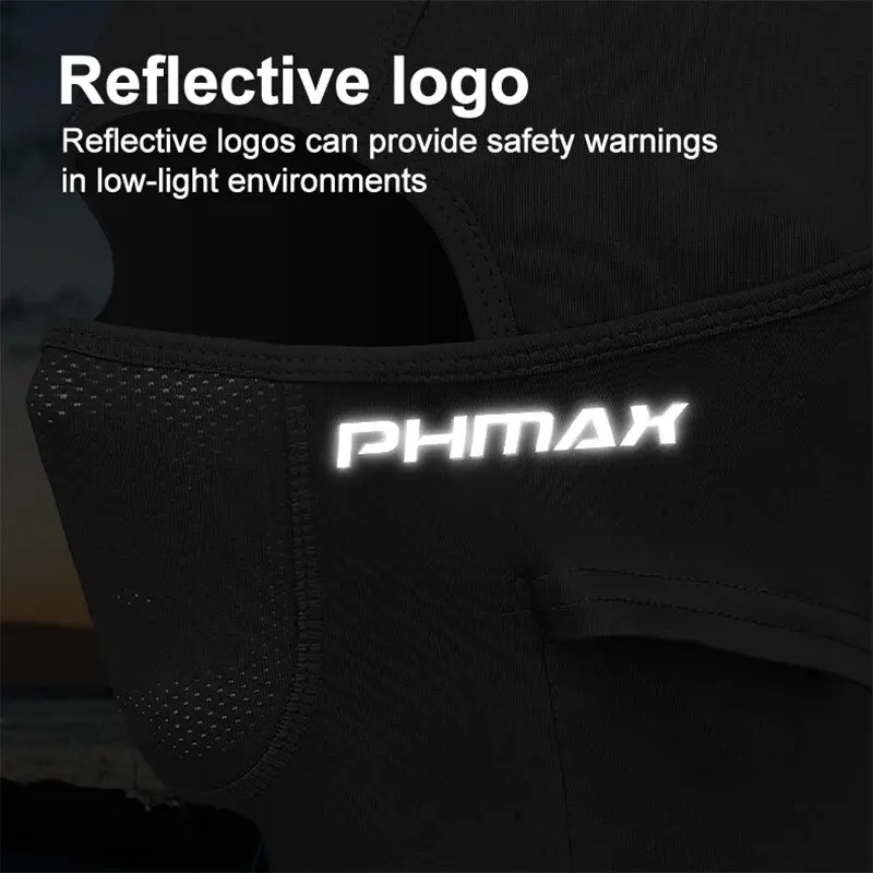 PHMAX-mascarilla de protección contra el viento y el calor para motocicleta, máscara facial completa transpirable, pasamontañas, sombrero, bufanda, capucha, gorro de viento para motociclista