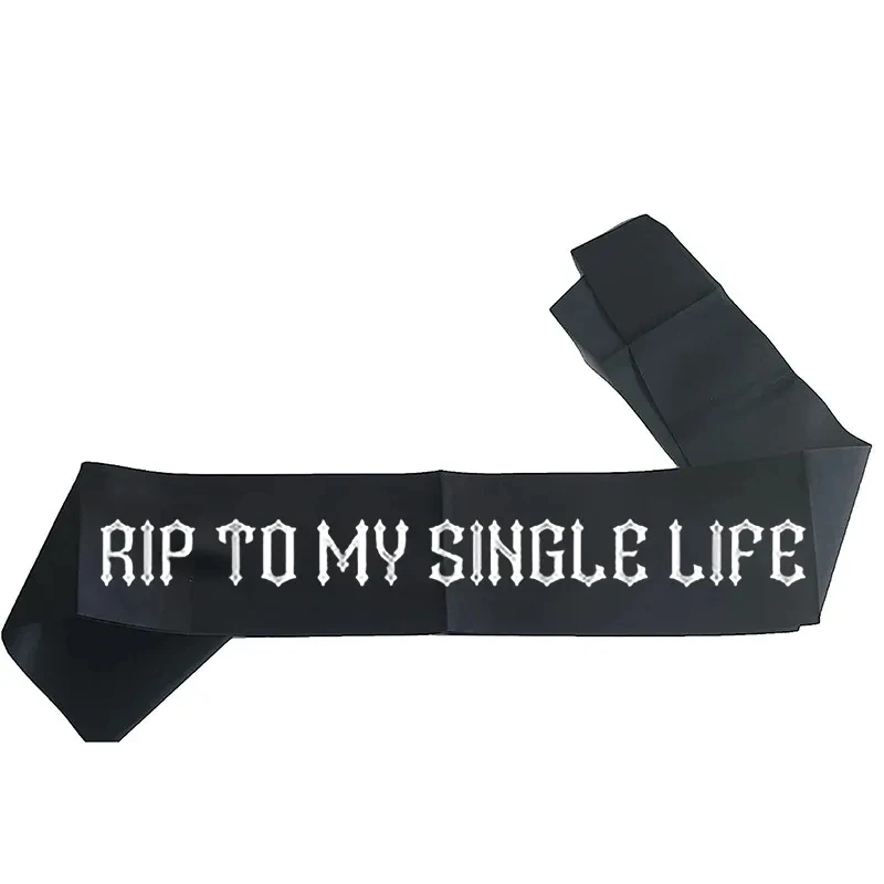 RIP to my Single Life Sash otoño Halloween Fiesta de despedida de soltera gótica Despedida de soltera novia gótica para ser novia o troquel decoración regalo