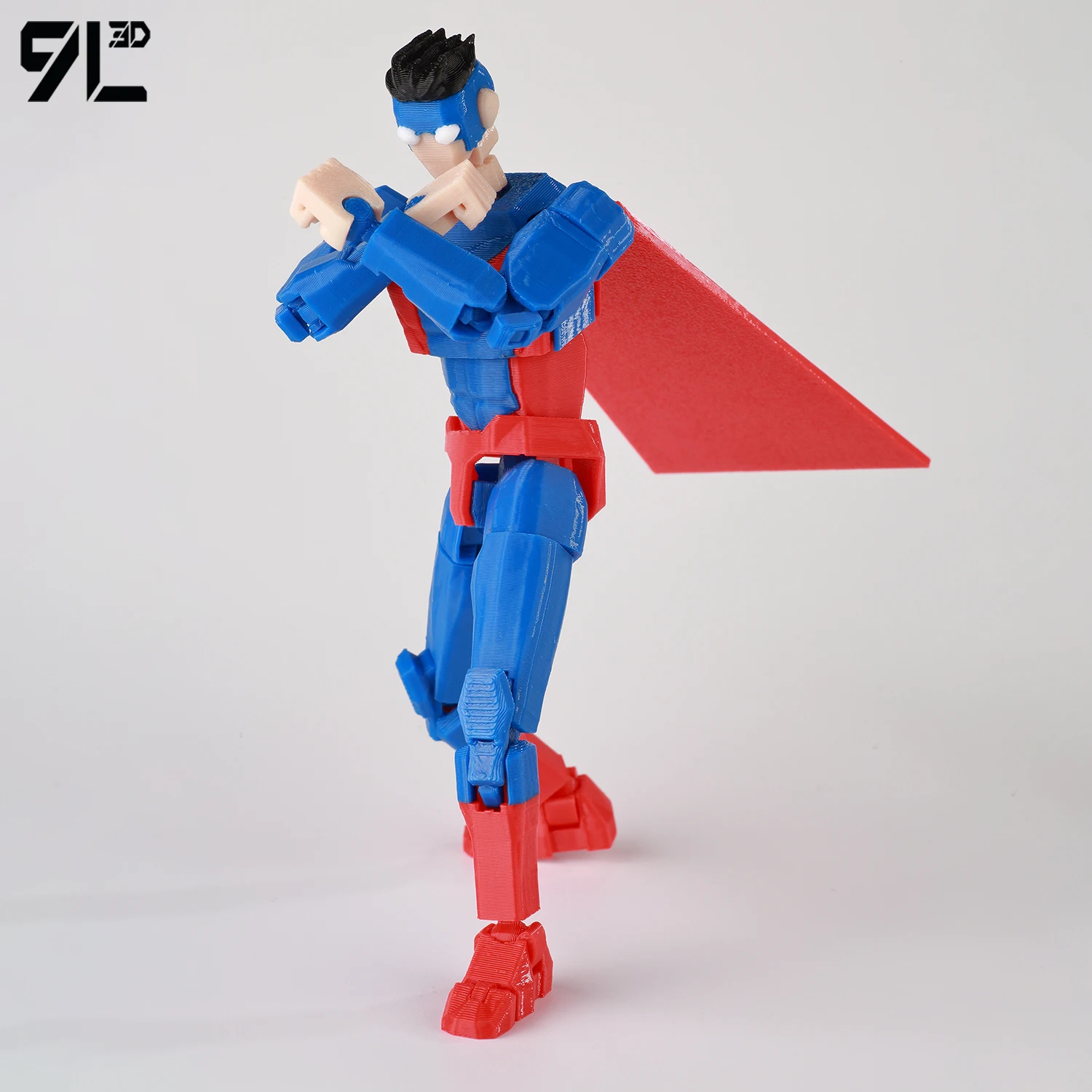 9L3D 프린팅 슈퍼히어로즈 인빈서블 슈퍼마크 애니메이션 다관절 변신 장난감 액션 피규어 마네킹 모델 장식품 선물