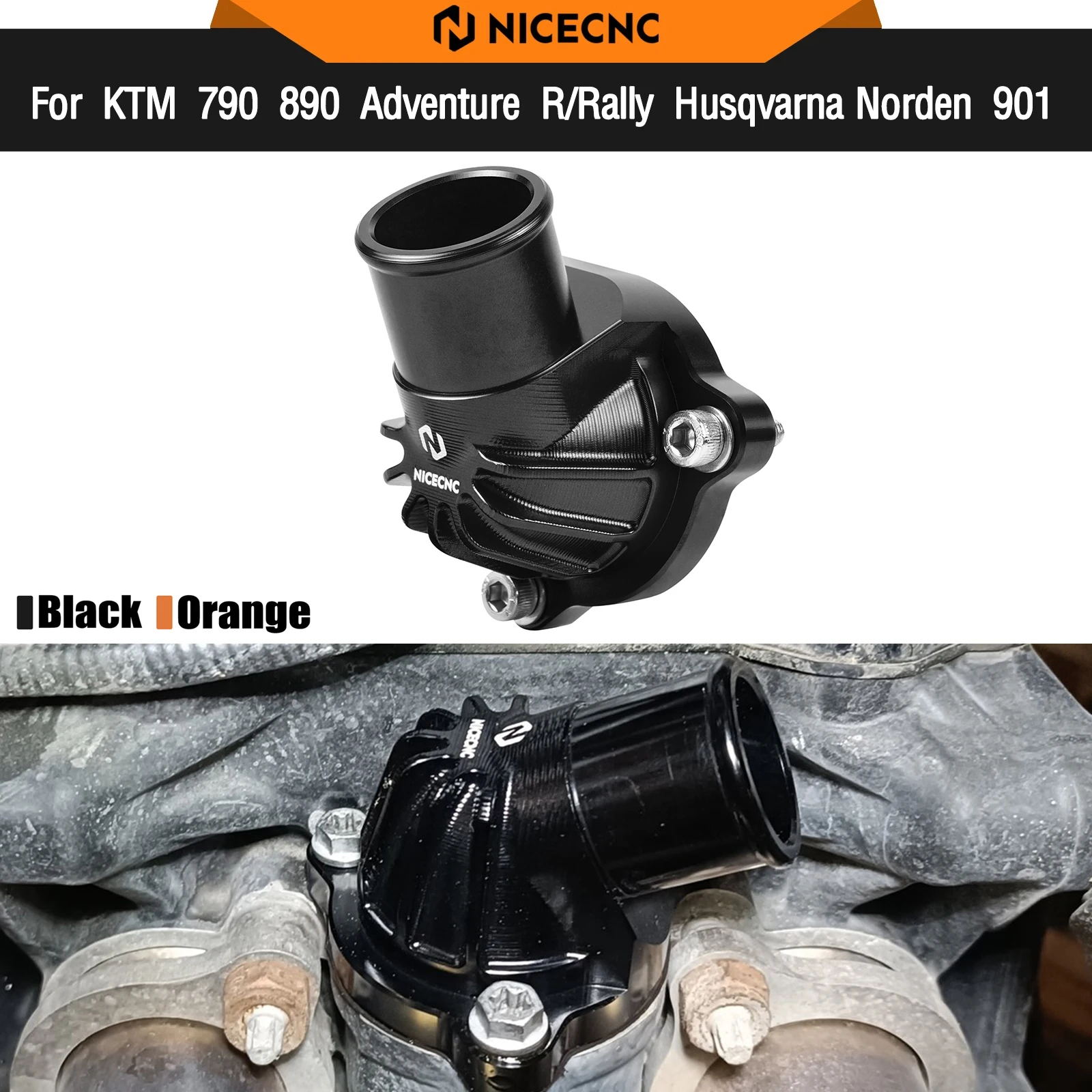 Para KTM 790 890 Adventure/R 790 890 Duke/R 2018-2025 carcasa del termostato conexión de tubería de agua Husqvarna Norden 901 2022-2025