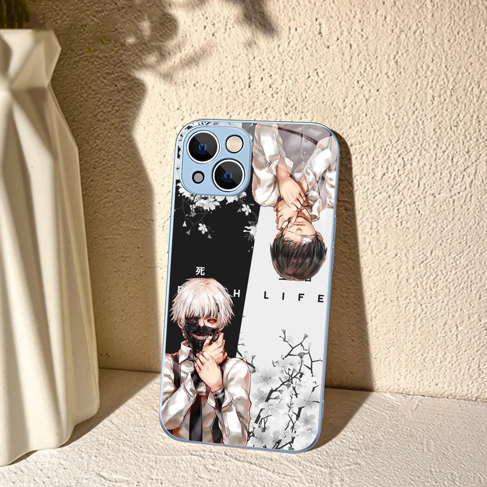 Tokyo Ghoul Kaneki Ken Phone Case For IPhone 14 13 12 Mini 11 Pro XS Max X XR 14 Plus Tempered Glass Cover