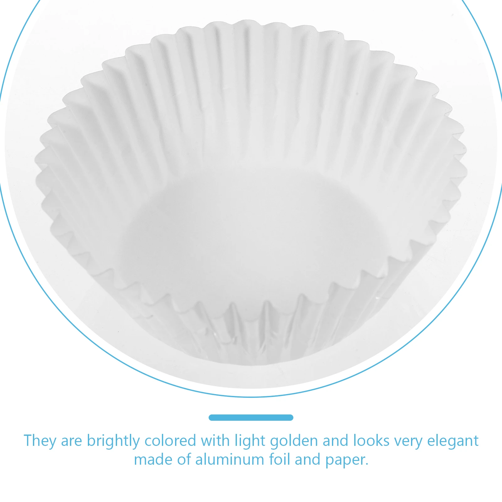 

100Pcs Heat Resistant Aluminum Foil Cupcake Liners Standard Size Baking Molds for Cakes Muffins Shower Events