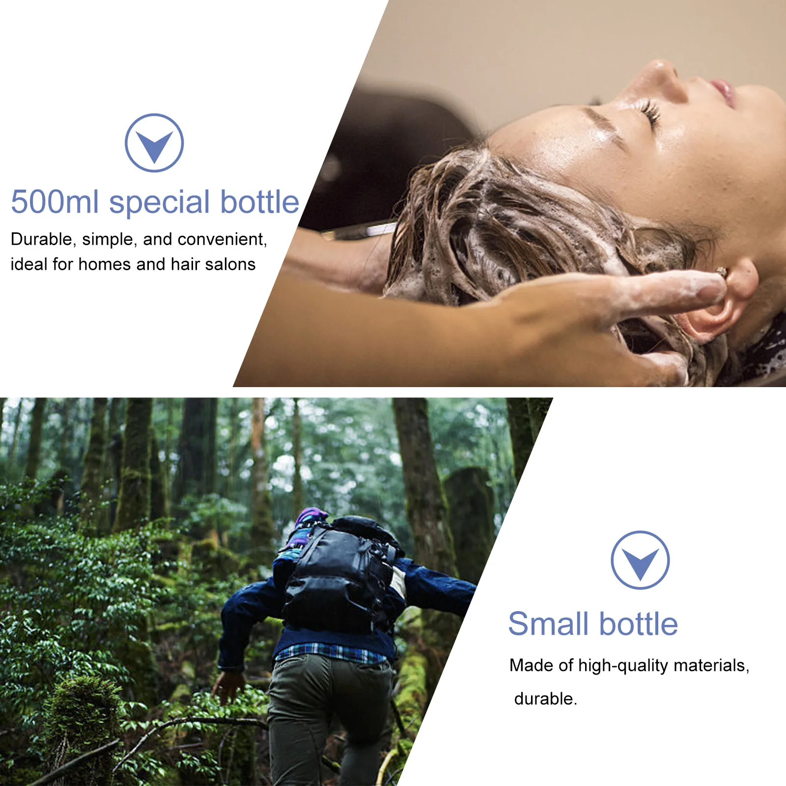 

6Pcs 500ml Refillable Hair Color Applicator Bottles Lightweight for Professional Use Hair Color Bottle