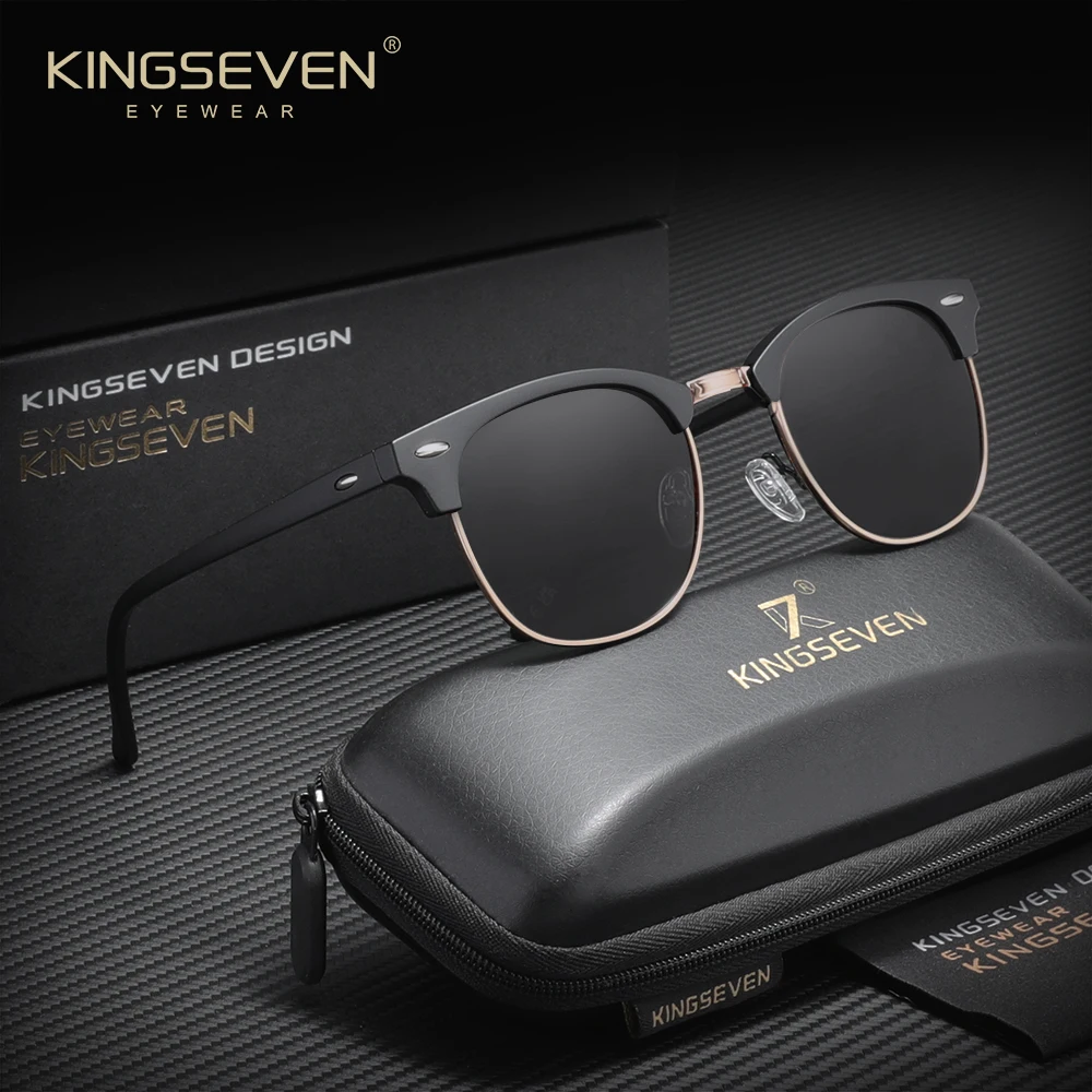 

Солнцезащитные очки KINGSEVEN Classic Half Frame, модный дизайн, поляризационные, UV400, для мужчин и женщин, очки для вождения