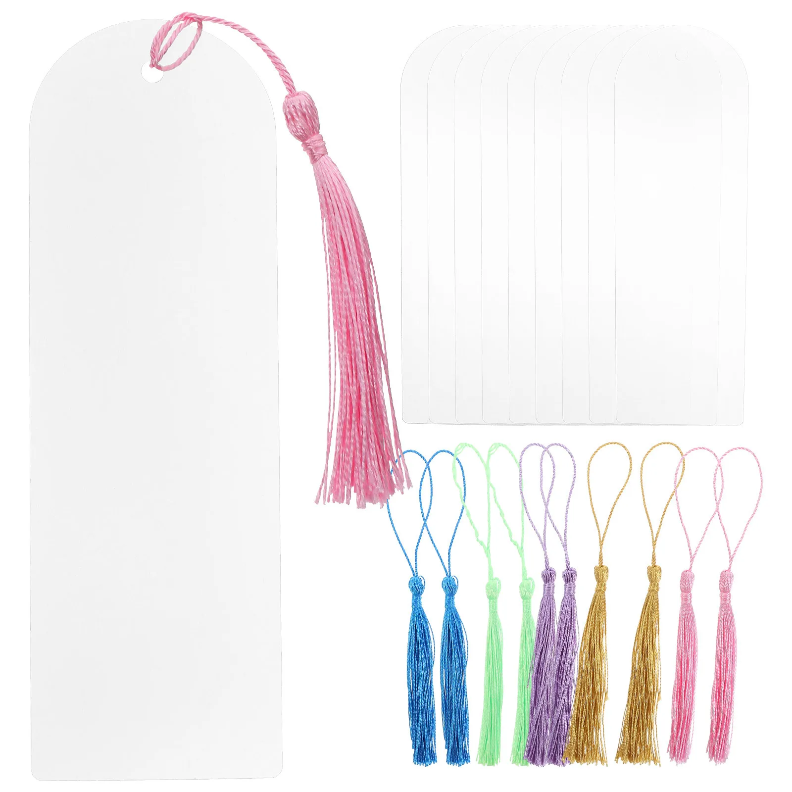 1Set Pembatas Buku Akrilik Kosong Transparan Alat Pembaca Penanda Halaman Ide Hadiah Pembatas Buku Akrilik Kosong