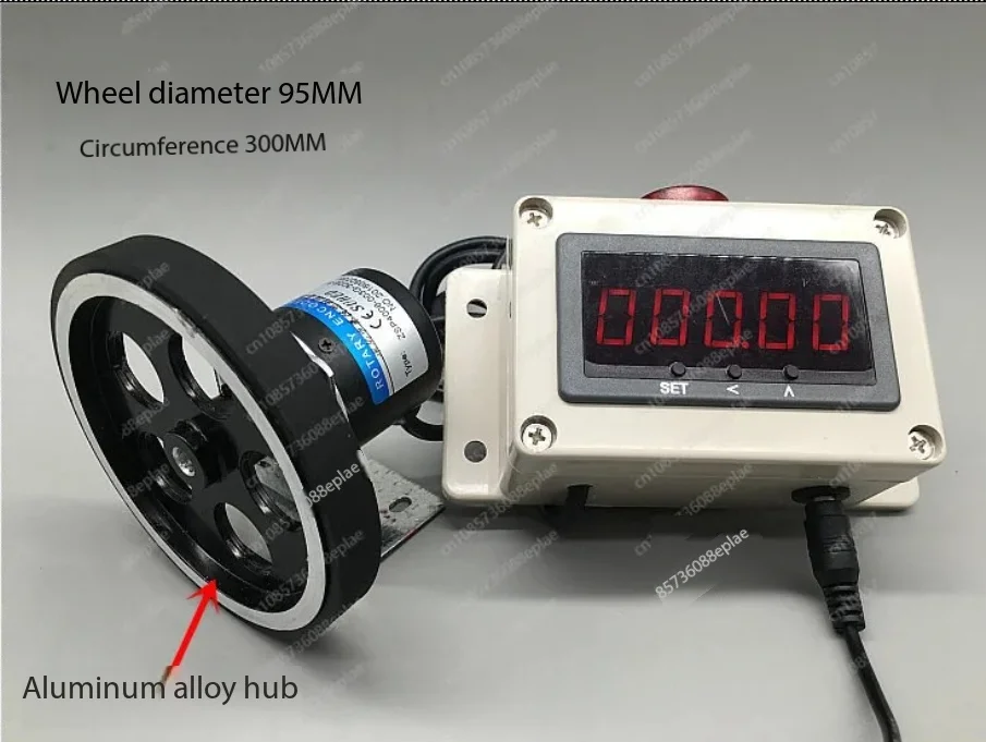Dual Display Digital Preset Meter Counter Roller‑Type Electronic Length Measuring Counter with Relay Alarm Output