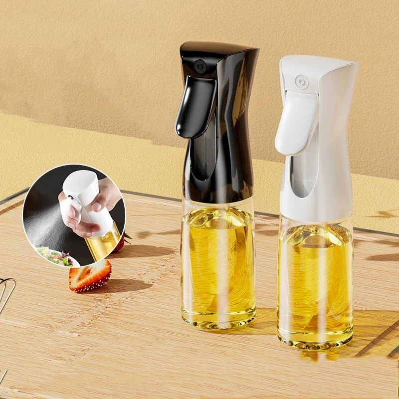 Botella pulverizadora de aceite para el hogar, pulverizador de cocina, aceite de oliva, Control de grasa para barbacoa, olla pulverizadora de aceite de vidrio de calidad alimentaria