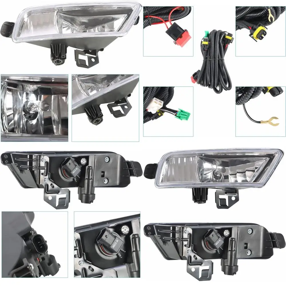 

Пара прозрачных передних противотуманных фар с лампочками и комплектом проводки для Honda CR-V 2015-2016 гг., левые и правые стороны