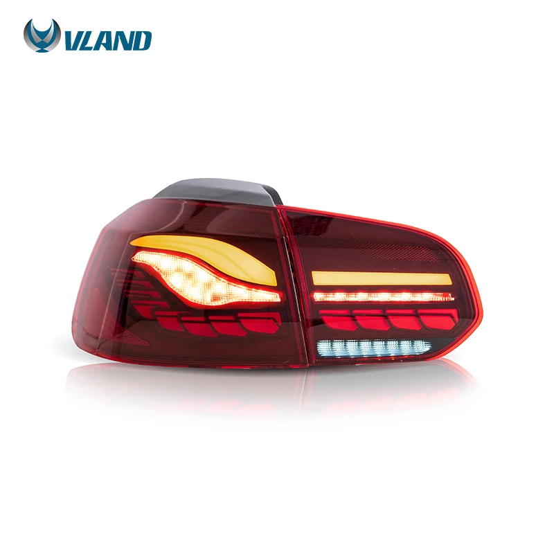 VLAND Factory Wholesales Full LED M4 Design Taillights Assembly Rear mk6 golf r20 gtd 2008-2014 For VW golf 6 tail light