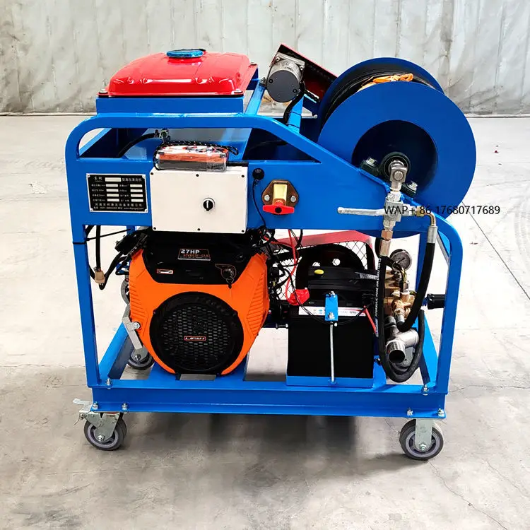 

High Pressure Water Jet Cleaner 4000psi 200bar 8gpm Sewer Unblocking Jetting Machine Sewage Drain Jetter