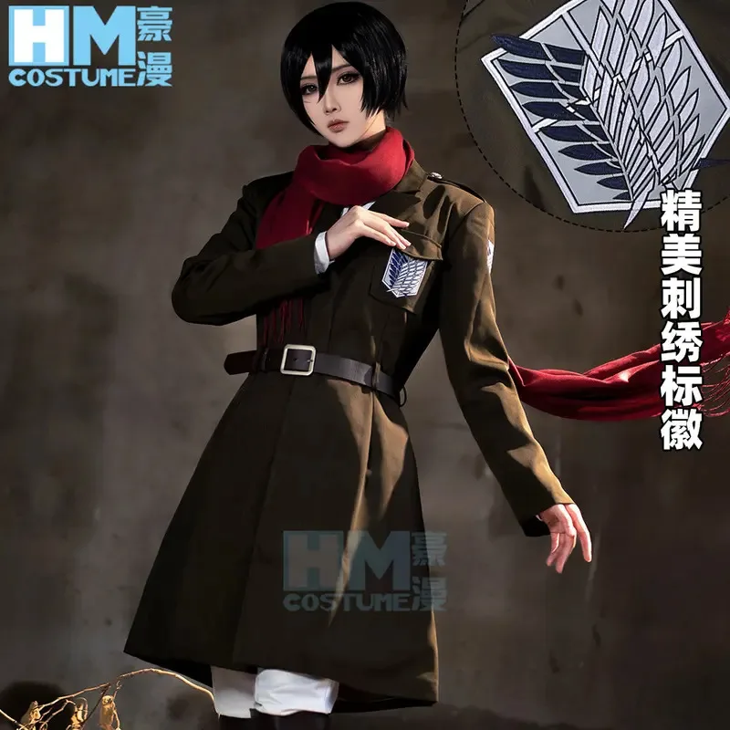 

Attack On Titan cosplay Haoman's Attack on Titan cossuit Final Season Survey Corps Graphic Suit Jacket Levi Cosplay