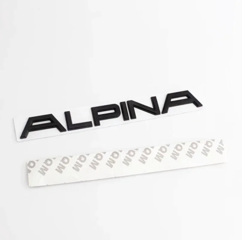 3D Metal Chrome Black Alpina Letters Rear Boot Trunk Stickers Fender Emblem Badge Decals B7 B6 D4 D5 Car Styling Accessories