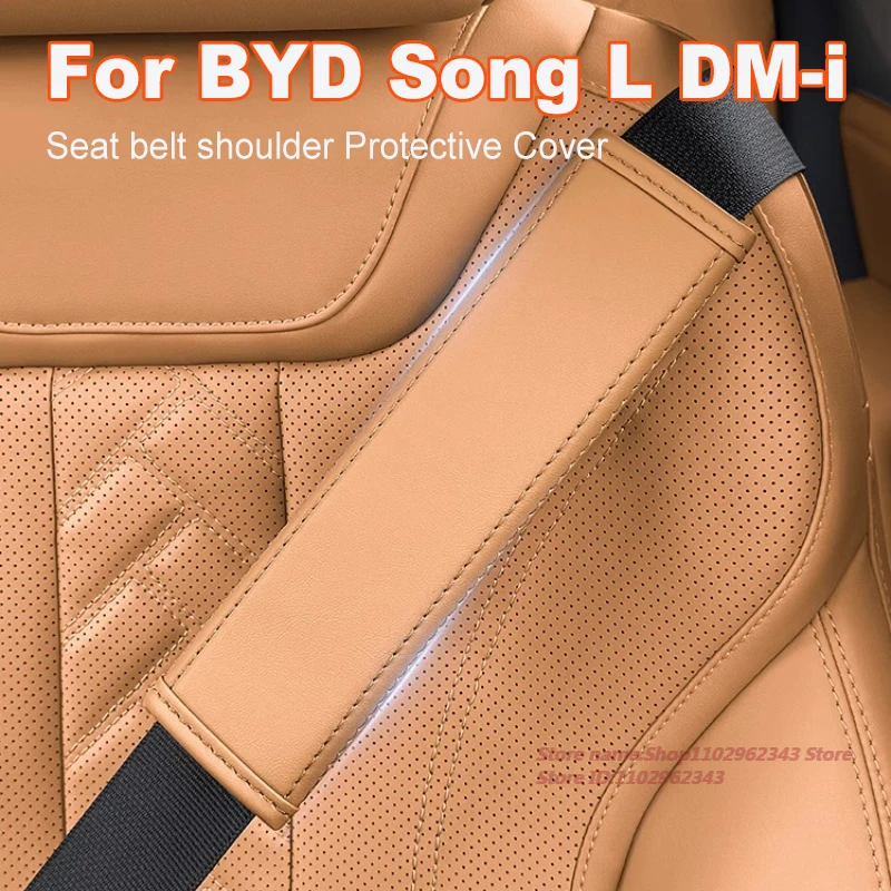 

2Pcs Premium Seat Belt Shoulder Cover for BYD Song L DM-i Car Interior Accessories Protective Safety Belt Cover Men And Women