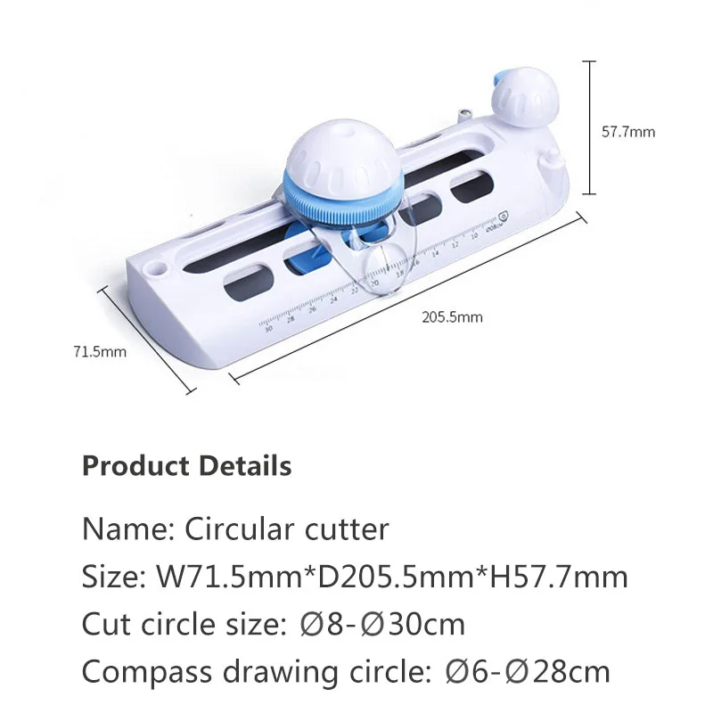 Circular Cutter DIY Drawing Circle Paper Cutter Art Craft Tool Cutter Paper Cutter Cutting Circle Tool Handmade Supplies