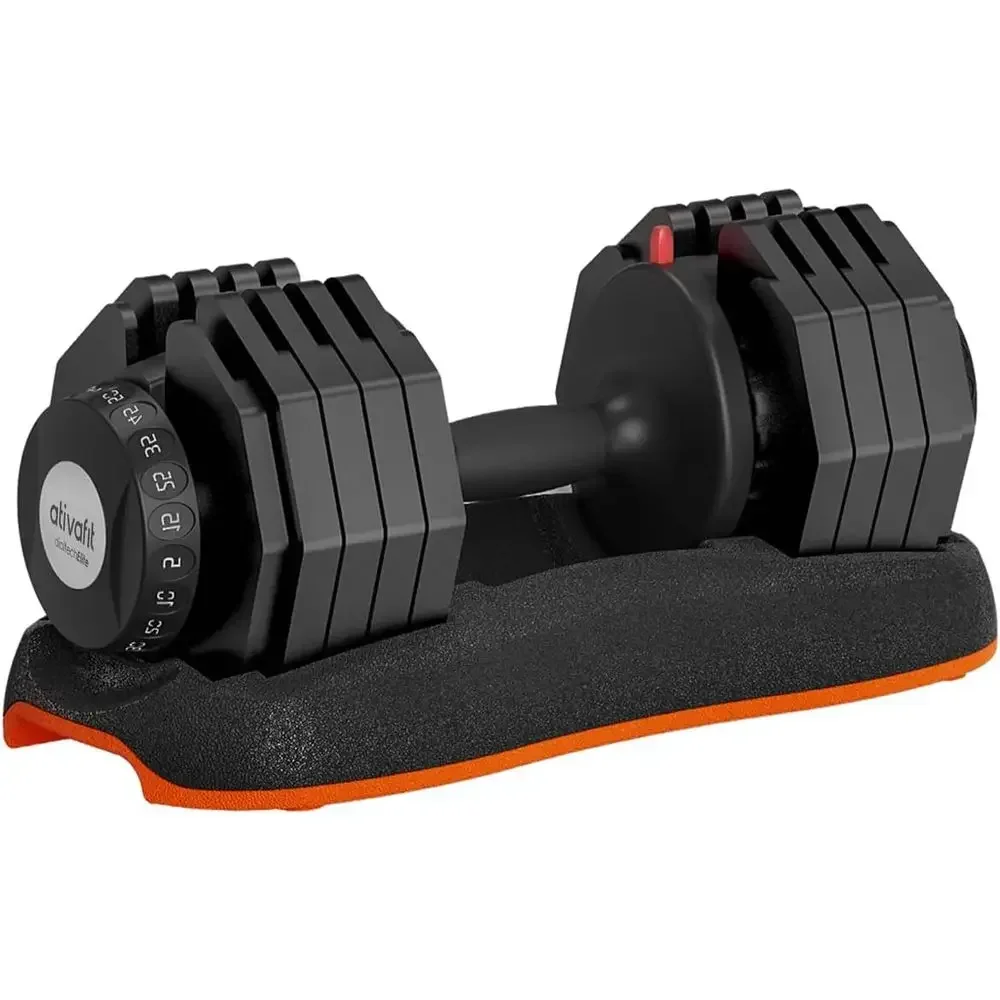 Quick-Adjust 5-88 LB Dumbbell Set with Double Safety Lock and Anti-Slip Grip for Home Gym Strength Training