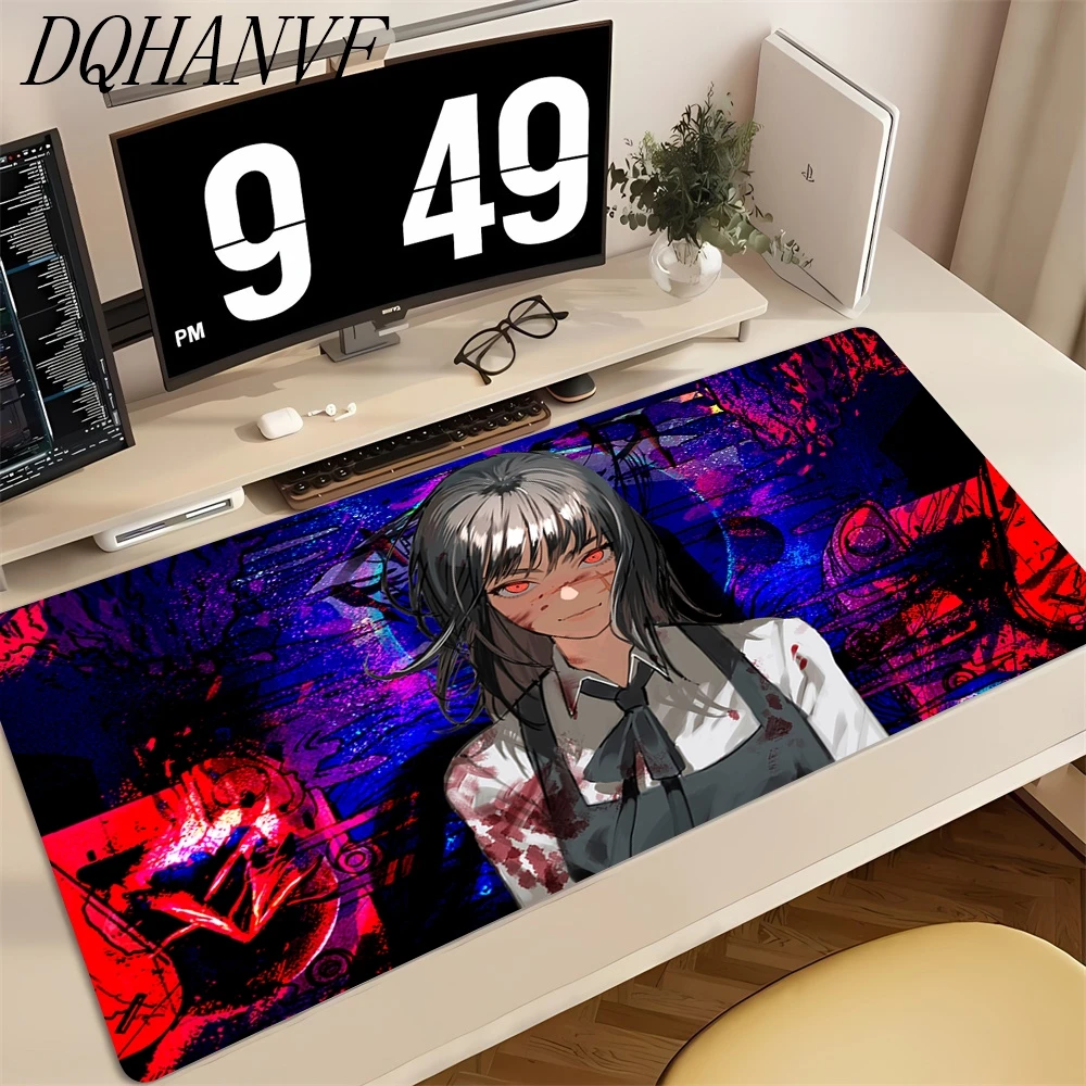 

Anime Mouse Mat Chainsaw Man Mouse Pad Gamer Makima Gaming Accessories Mousepad Large Keyboard DeskMats Computer Keyboard Pad