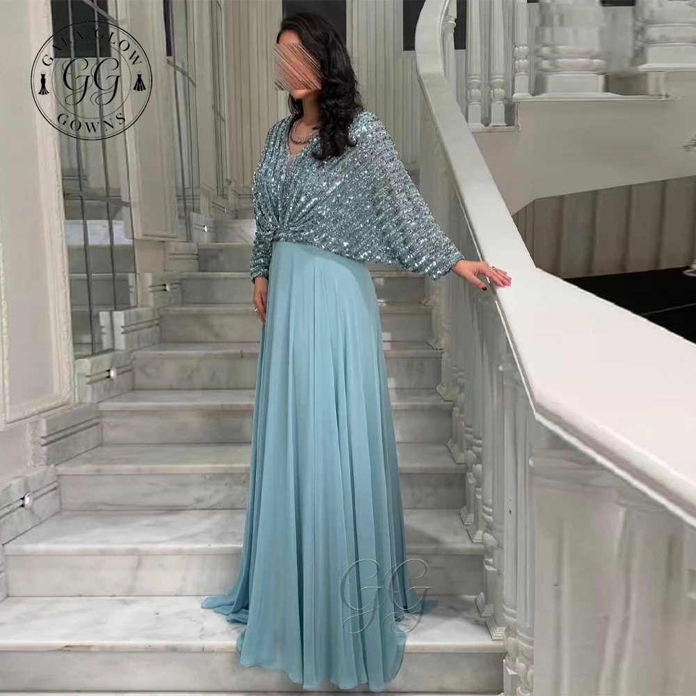 GalaG Luxury Sequin Prom Dresses Off Shoulder Birthday Dubai Saudi Arabic Evening Gowns Floor Length Formal Occasion Party Dress
