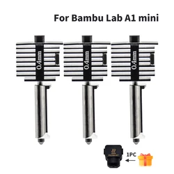 Bambu Hotend Kit for Bambu Lab A1 Mini 3D Printer Parts Replacement Print Head for Lab A1 Mini 3D Printer 0.4/0.6/0.8mm Nozzle