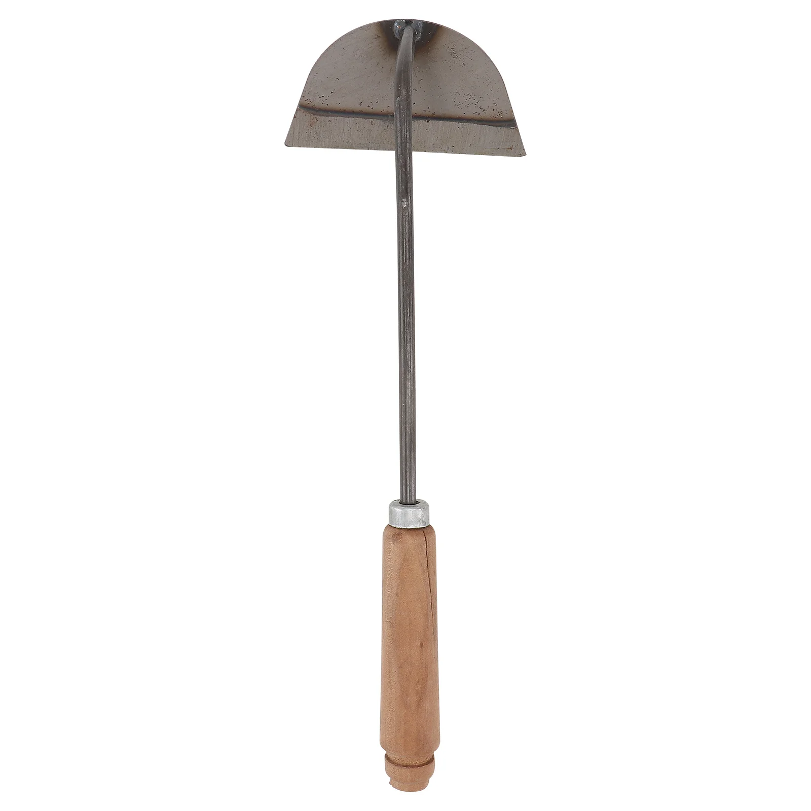 Herramienta de Jardín Portátil de Acero, Ligera, con Cuello Curvo y Mango de Madera, para Plantar, Desherbar y Excavar, Forjada a Mano