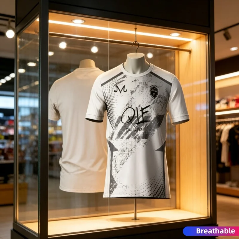2026 Sommer Familien-Matching Mode QLF Fußballtrikot Atmungsaktive Kurzarm-Sportbekleidung Herren Freizeit-T-Shirt Eltern-Kind – Detail 1