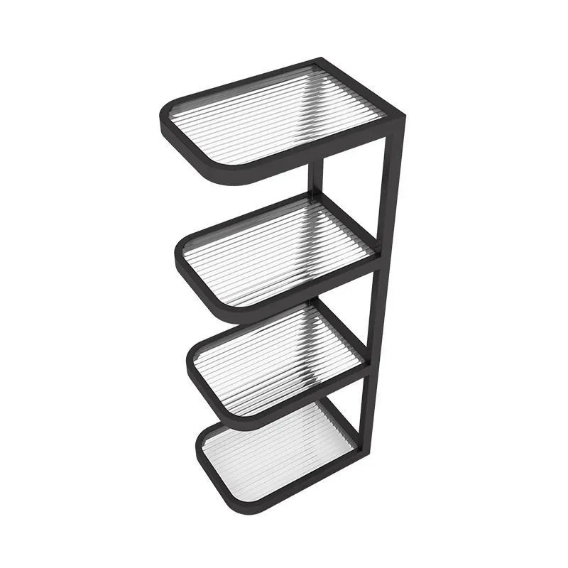 

Small apartment glass corner bedroom household bed corner rack living room sofa edge