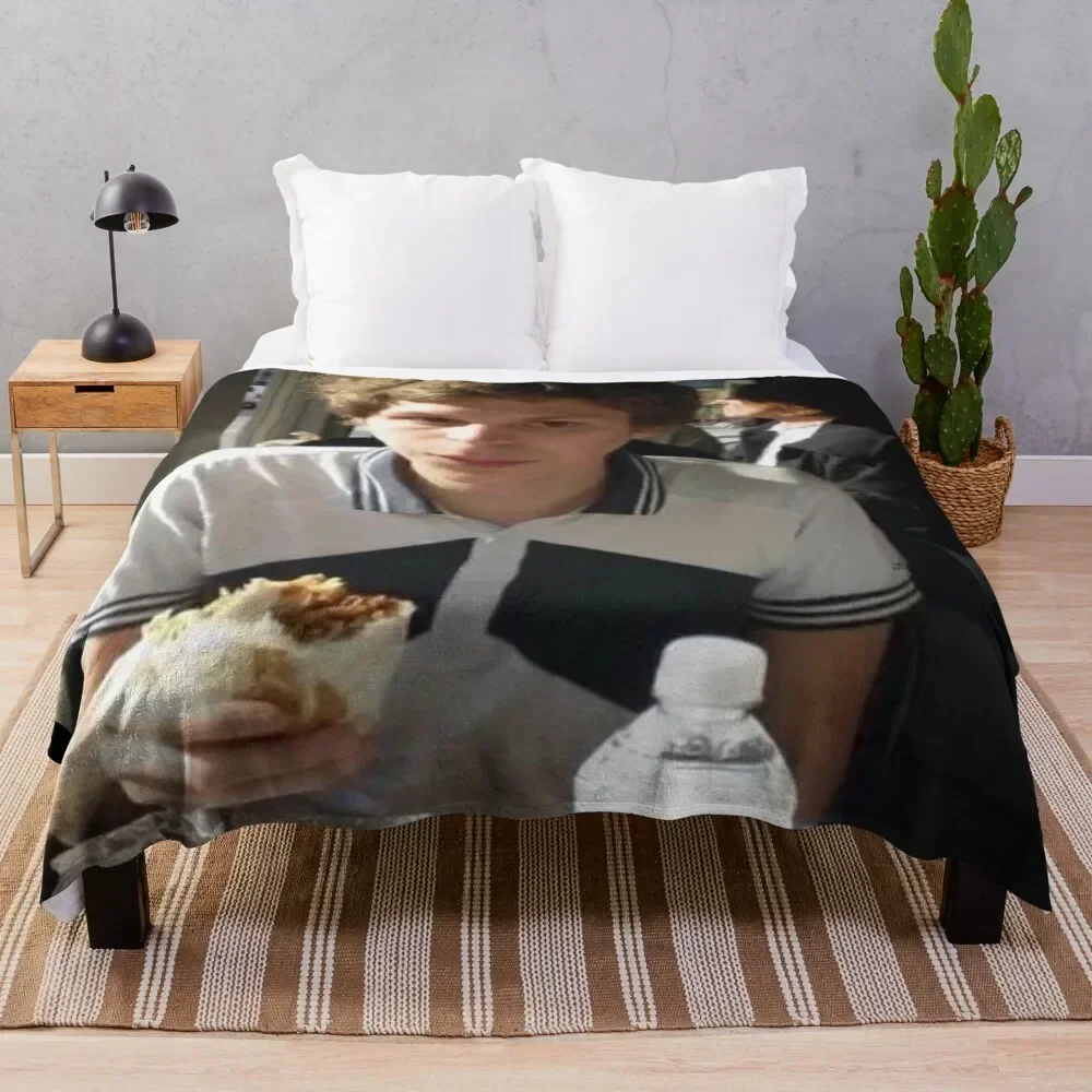 

Michael Cera Eating Burrito Throw Blanket Cozy Throw Blanket Birthday Gift for Him Her