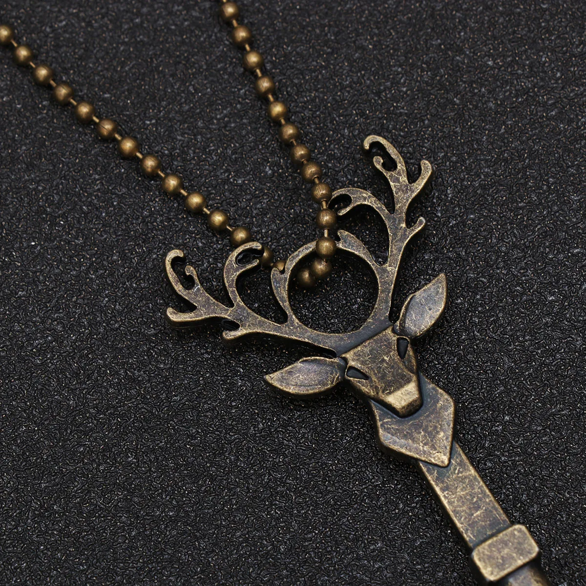 

5 set Christmas Deer Head Bottle Opener Set With Tag Cards Chain Vintage Party Favor Kit Beer Jar Lid Remover Tool