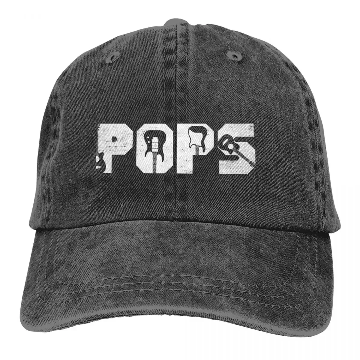 

Best Pops Ever Denim Baseball Cap Men Cowboy Hats Women Visor Protection Snapback Guitar Rock Caps