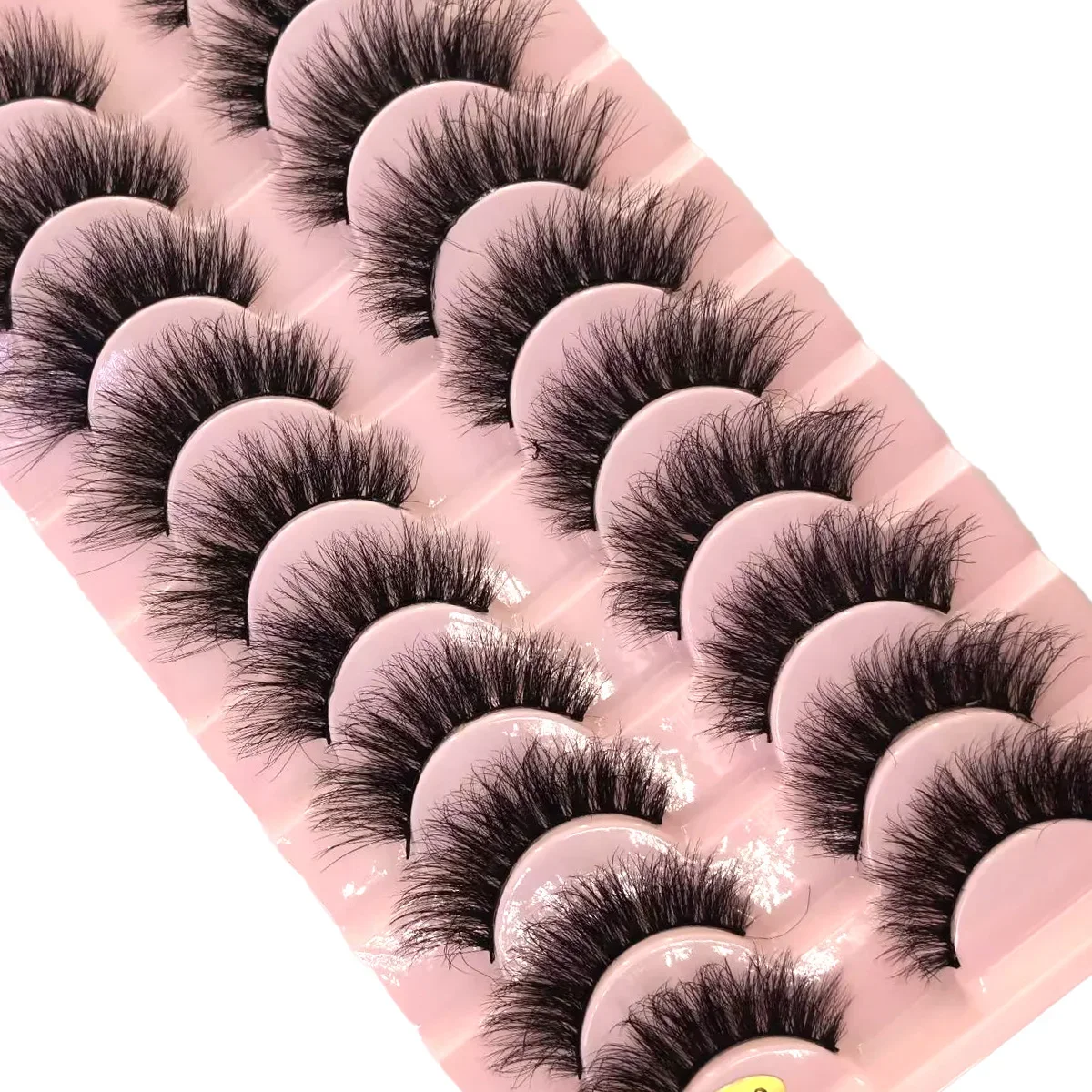 HBZGTLAD 10 pairs of natural 3D mink fur soft false eyelashes, crossed and messy, thick and extended, can be reused,