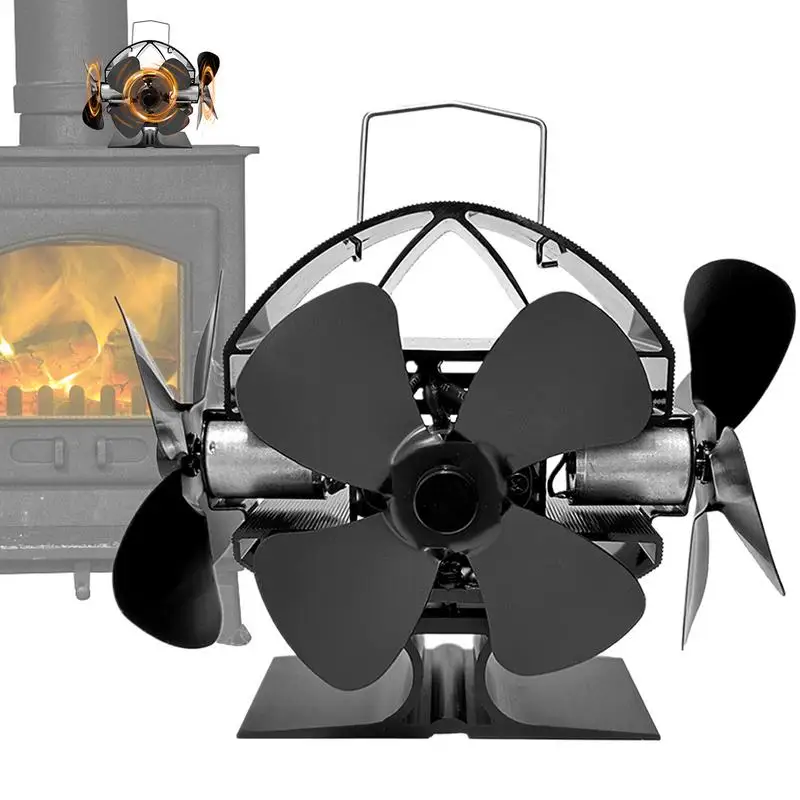 

Stove Fan Heat Powered Fireplace Fan Log Wood Burner Eco-fan Quiet 9/12 Blade Fireplace Fan Home Winter Warm Heat Distribution