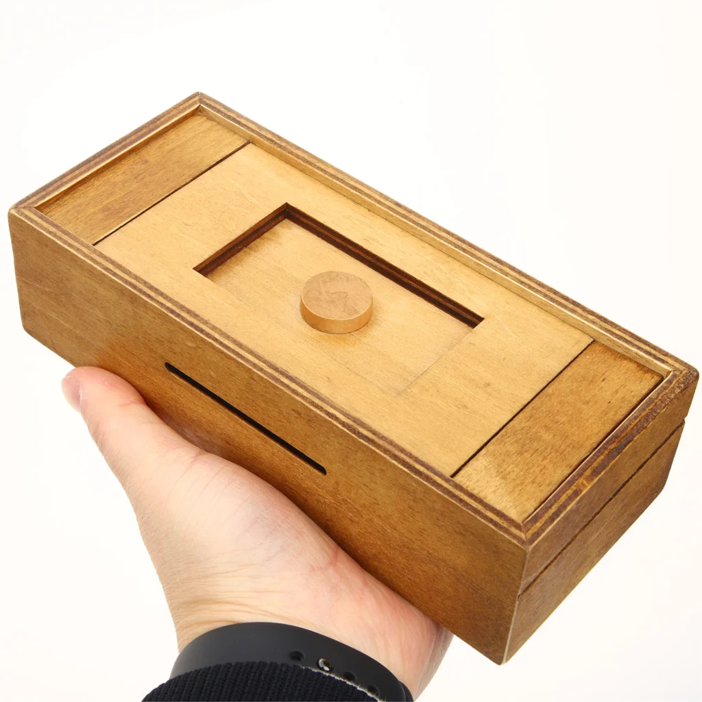 Puzzle Wooden Box Kids Challenge Toy Creative Wood Box Toy with Secret Compartments