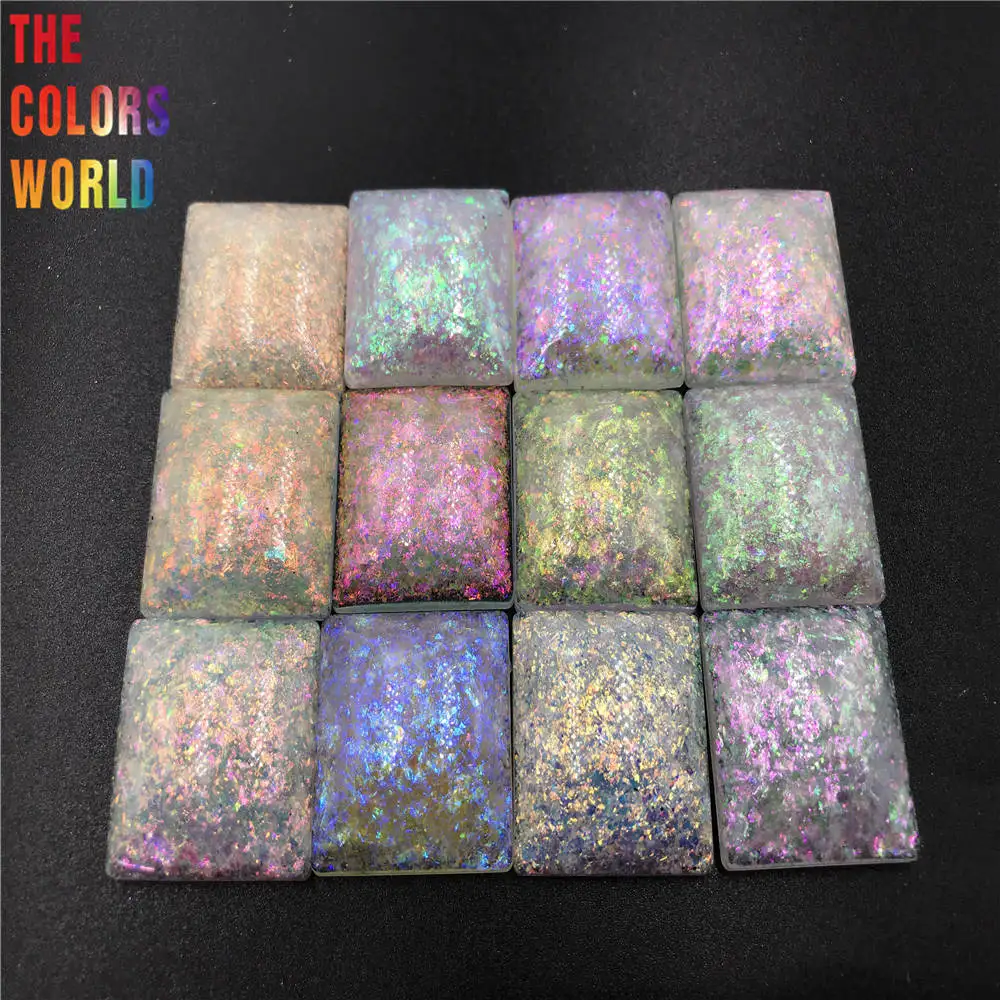 TCT-552 Unicorn White Chameleon Flakes Magic Flakes Foil Chrome Nail Powder Rainbow Flakes Nails Glitter Aurora Glitter Mermaid