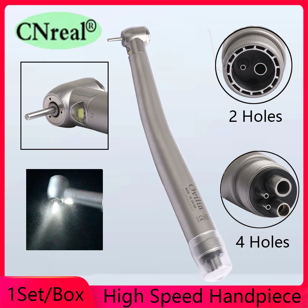 

Dental High Speed Handpiece Triple Water Spray 2/4 Holes Standard Head Push Button With LED 3 Water Spray Dentist Instrument