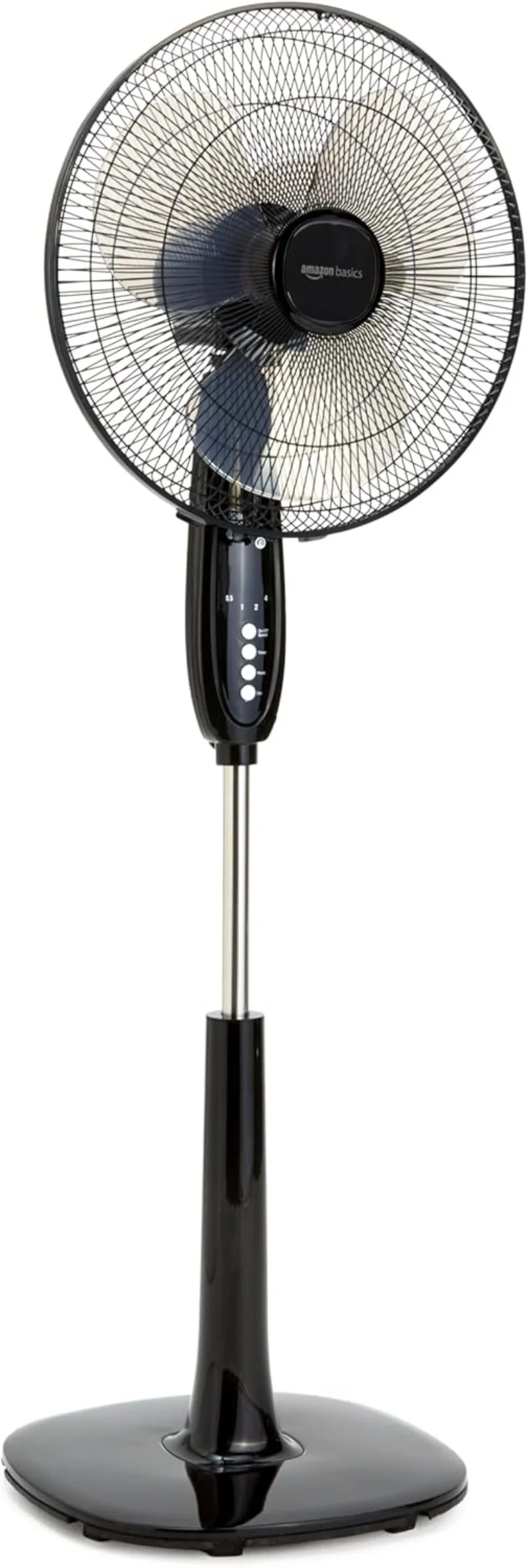 

16-Inch 3-Speed Pedestal Floor Fan,with Oscillating Dual Blades, With Remote Control, Timer, Tilted Head, Black