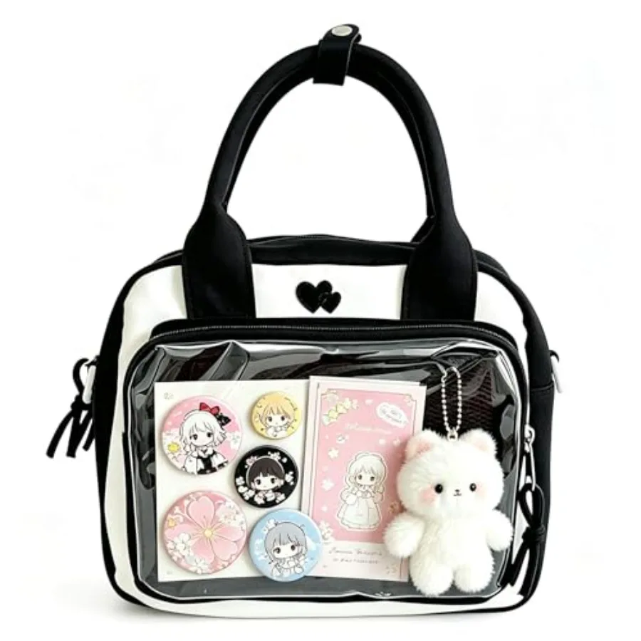 

SMAROICE Cute Ita Bag Crossbody for Women girl, kawaii shoulder ita bag Medium size 2 Compartments Zipper Closure
