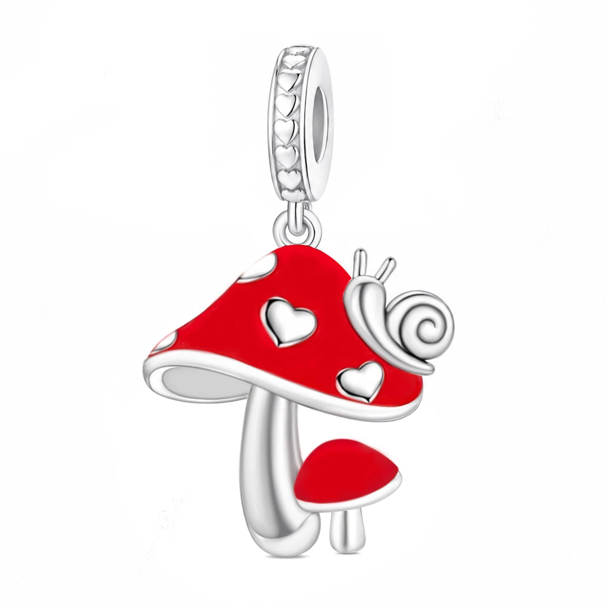 Pan Charms Gothic Mushroom Skull Pendant Bead Fit Original Bracelet Jewelry DIY Fairy Tale Halloween Birthday Gift for Women/Her