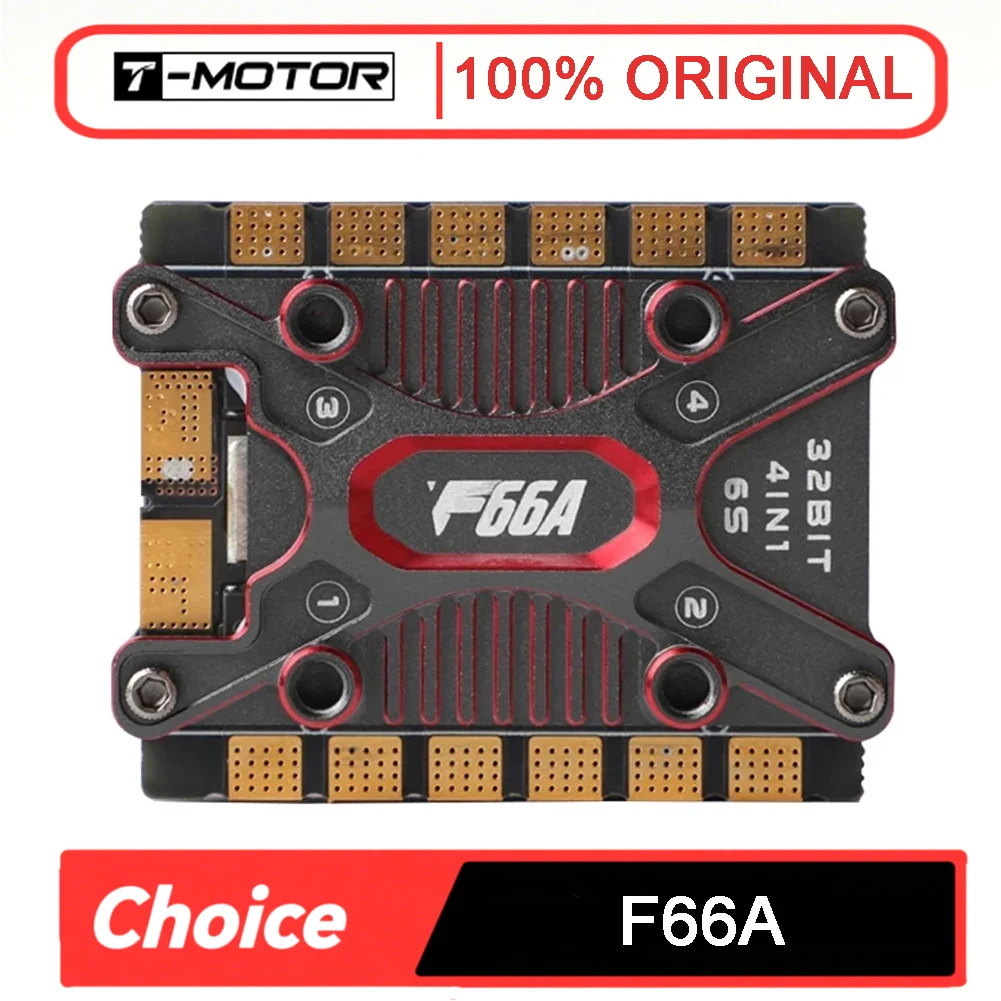

T-MOTOR F66A MINI 32-битный BLHELI32 66A 3-6S 20X20 4в1 ESC без сквозного отверстия для гоночного дрона RC FPV
