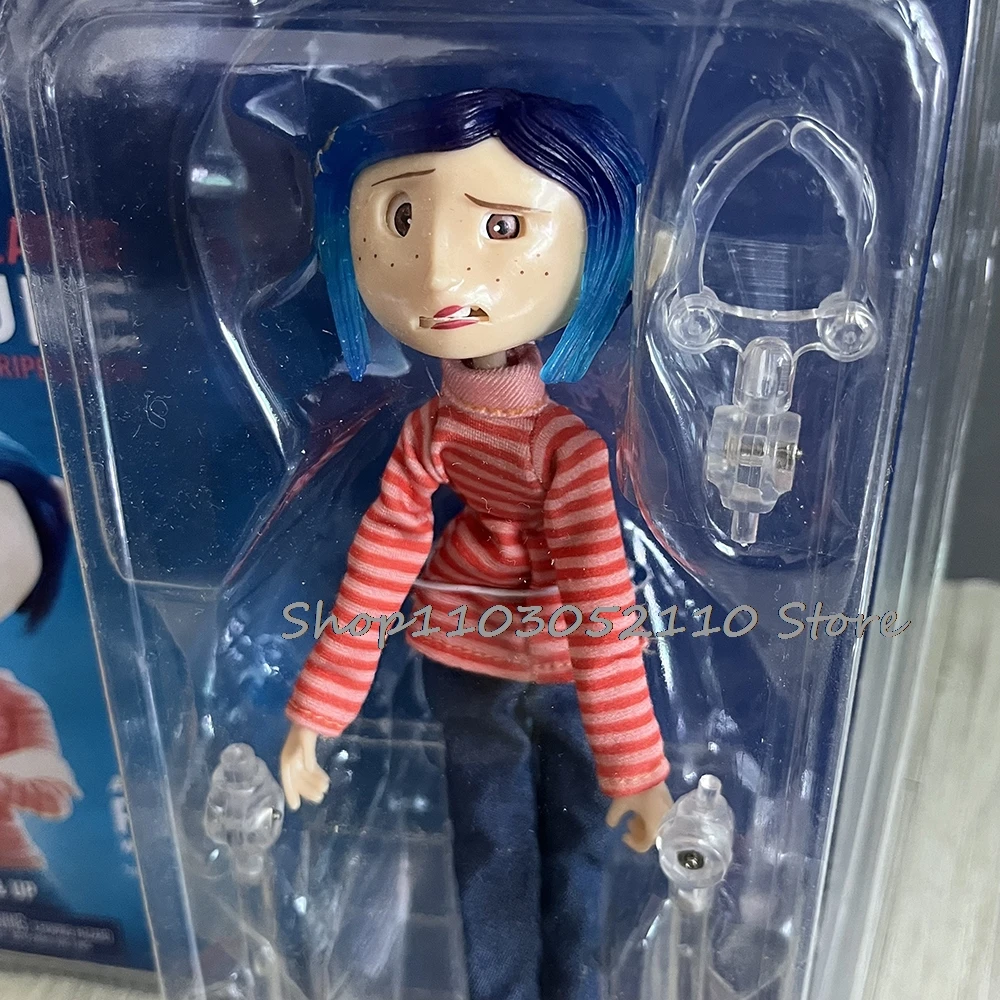 Coraline Doll Articulated Figure Anime Raincoat Sweater In Striped Shirt Toy LA Girl Decoration Model Bithday Gifts view 5