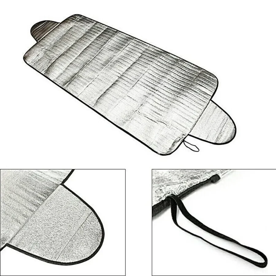 Car Windshield Sunshade Curtain Front Window Sun Shade Protector Foldable Car UV Protection Sunshade Auto Windscreen Visor Cover image 2