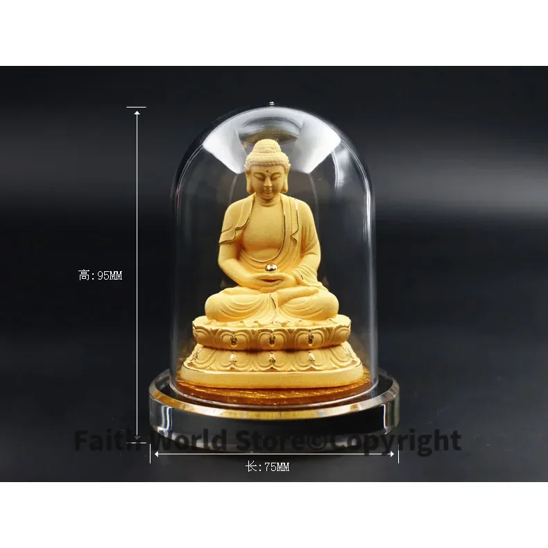 HOME OFFICE Company SHOP CAR TOP Efficacious blessing gold Amitabha merciful Buddha gilding FENG SHUI statue talisman