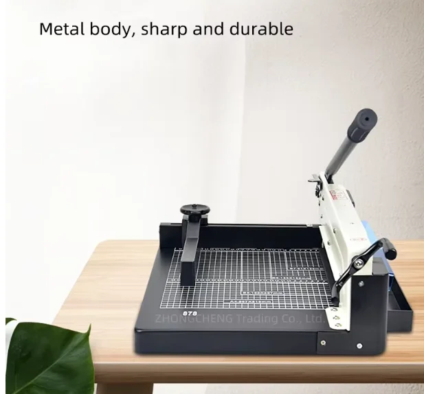 Heavy-Duty Guillotine/Push-Style Paper & Photo Cutter (Model 878) – Compact New A4 (310mm) Manual Paper Cutter