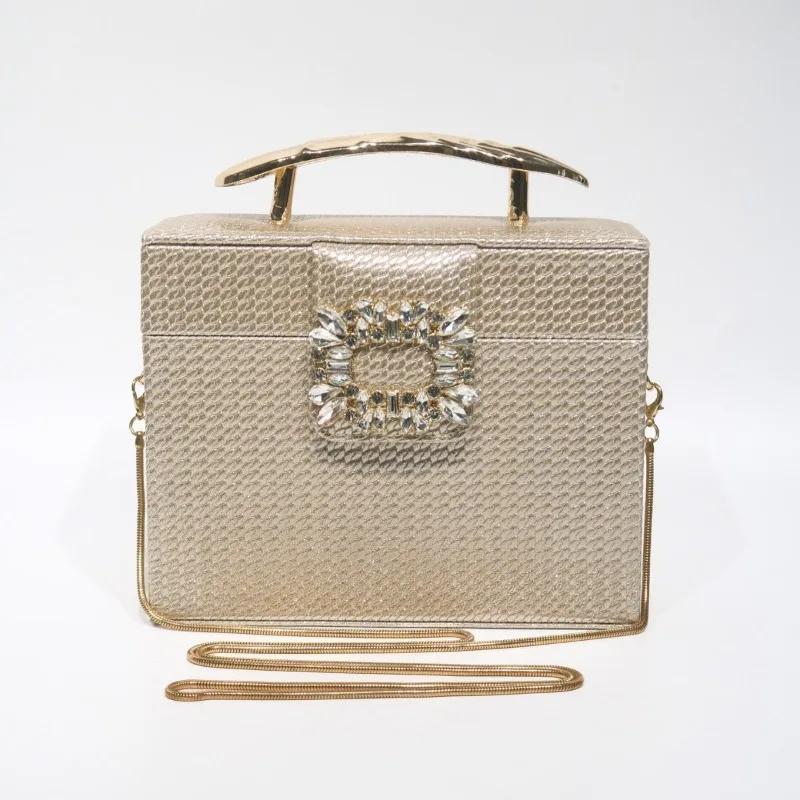 

High-End Woven Pattern Handbag Versatile Diamond Buckle Single Shoulder Crossbody Bag Fashionable New Design
