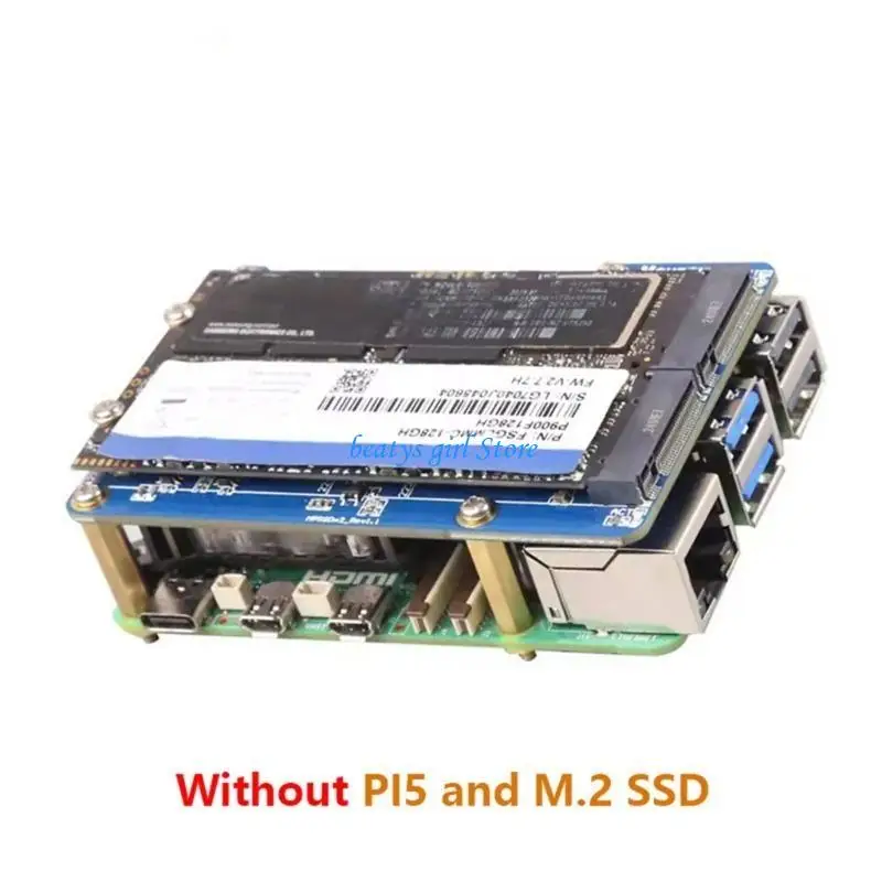 

C7AB PCIE to Double NVME SSD Expansion Board PCIE Double NVME SSD HAT Stores More, Load Faster Upgrades Storage