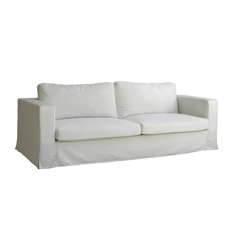 Healing Wabi Sand Sofa |Salt-white linen can be fully disassembled and washed,and down filling brings a cloud feeling of sitting