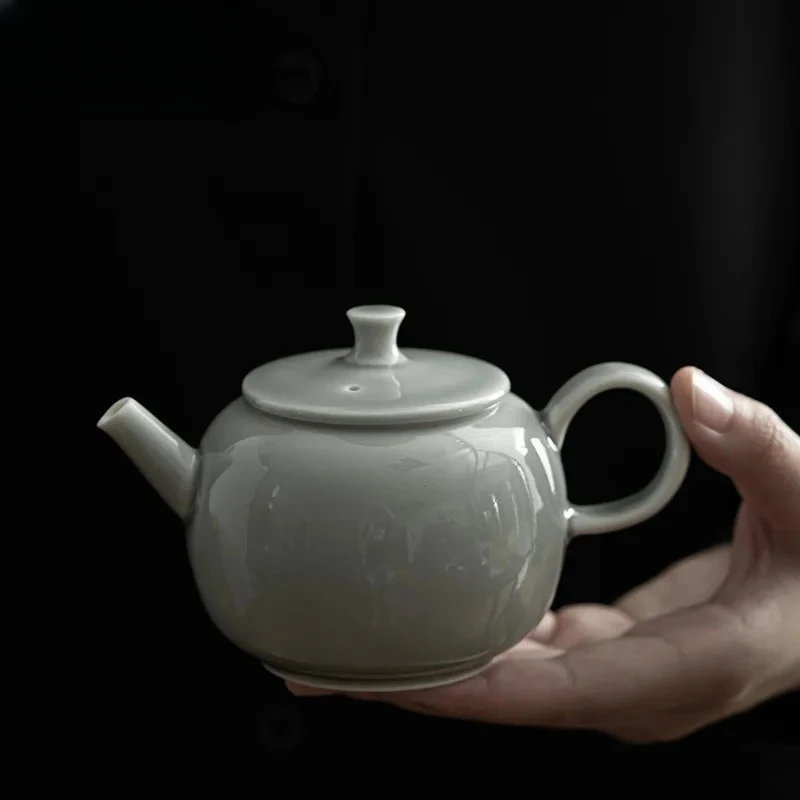 

230ml Japanese Ice Gray Glaze Teapot Traditional Tea Infuser Pot Household Tea Making Kettle with Strainer Drinkware Decoration