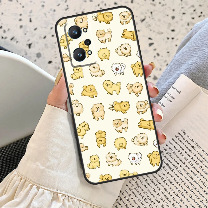 Pomeranian Dog For Realme C33 C55 C35 C31 C30 C21Y GT Neo 5 10 Pro Plus OnePlus 11 Nord CE 2 3 Lite Case